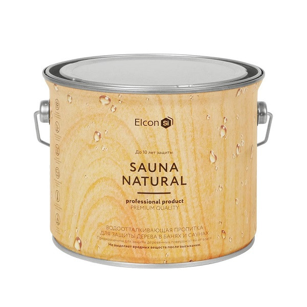 Пропитка для древесины Sauna Natural (2 л) ELCON - фото 1 - id-p165477335