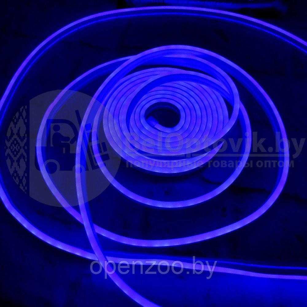 Неоновая светодиодная лента Neon Flexible Strip с контроллером / Гибкий неон 5 м. Белый - фото 4 - id-p165162203