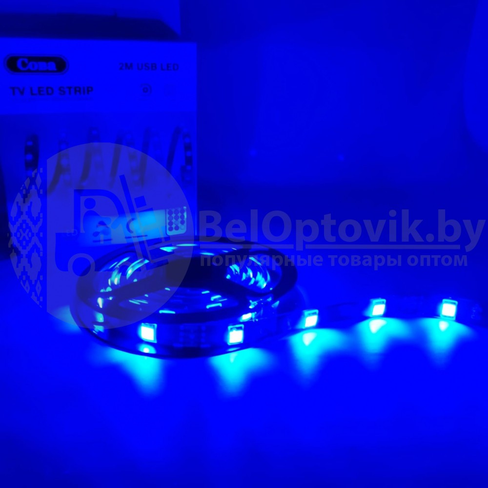 Комплект светодиодной подсветки для домашнего кинотеатра (телевизора) TV LED STRIP 16 colors (2 метра,24 - фото 8 - id-p158903870