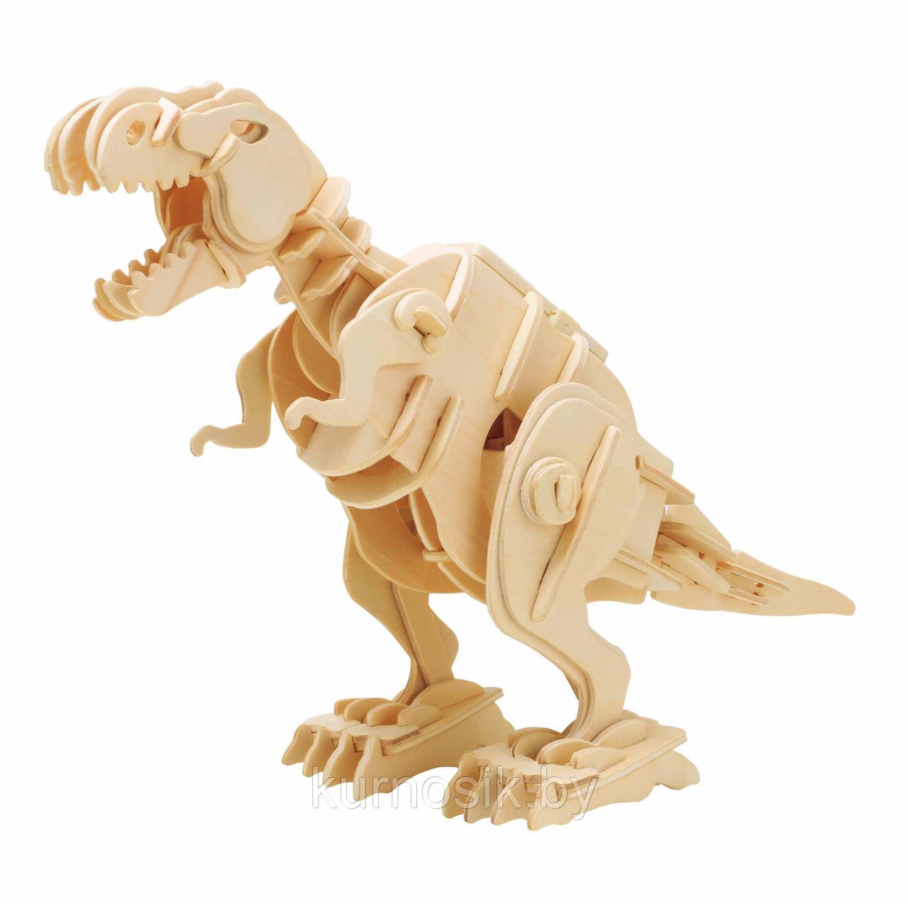 Деревянный механический конструктор Robotime Walking T-Rex (D210) - фото 1 - id-p165478098