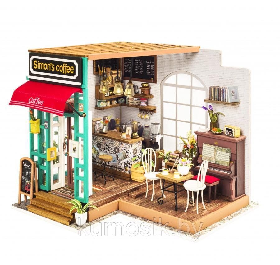 Румбокс Robotime Diy House Кофейня (DG109) - фото 1 - id-p165478120