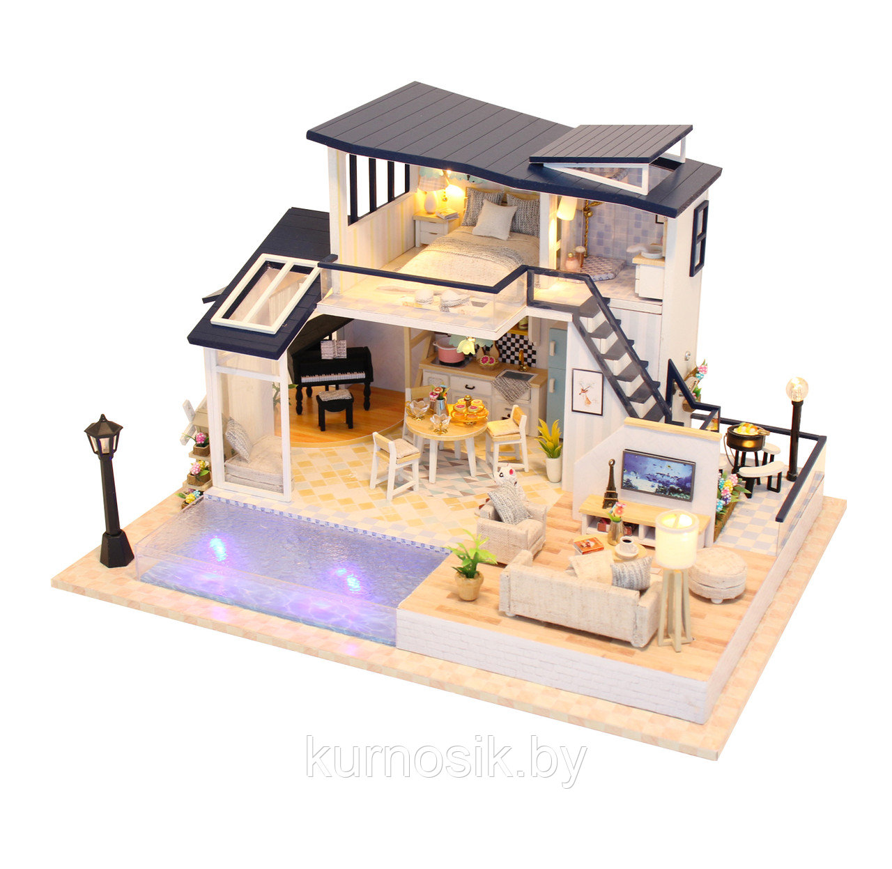 Румбокс Hobby Day Mini House Вилла с бассейном (13849) - фото 1 - id-p165478169