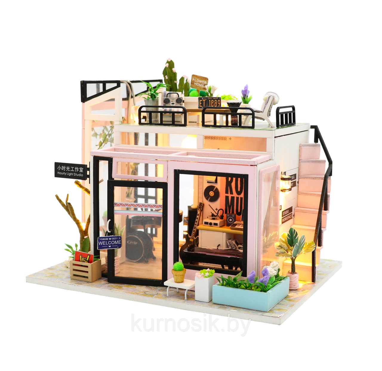 Румбокс Hobby Day Mini House Студия звукозаписи (M903) - фото 1 - id-p165478185