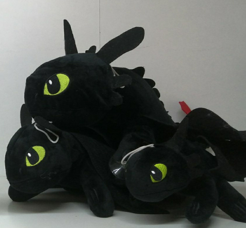 Мягкая игрушка из м/ф Как приручить дракона Беззубик 28см черный - фото 2 - id-p165478358