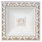 Вставка декоративная из пенополистирола Декомастер Дуб белый с золотом D207-118 (100х100х22мм)