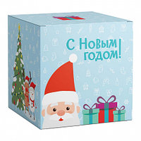 Коробка под кружку Синий Дед Мороз
