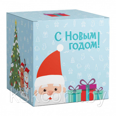 Коробка под кружку Синий Дед Мороз - фото 1 - id-p165483002