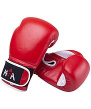 Боксерские перчатки KSA Wolf Red Кожа (12 oz),перчатки для бокса, перчатки 12 унций, перчатки боксерские