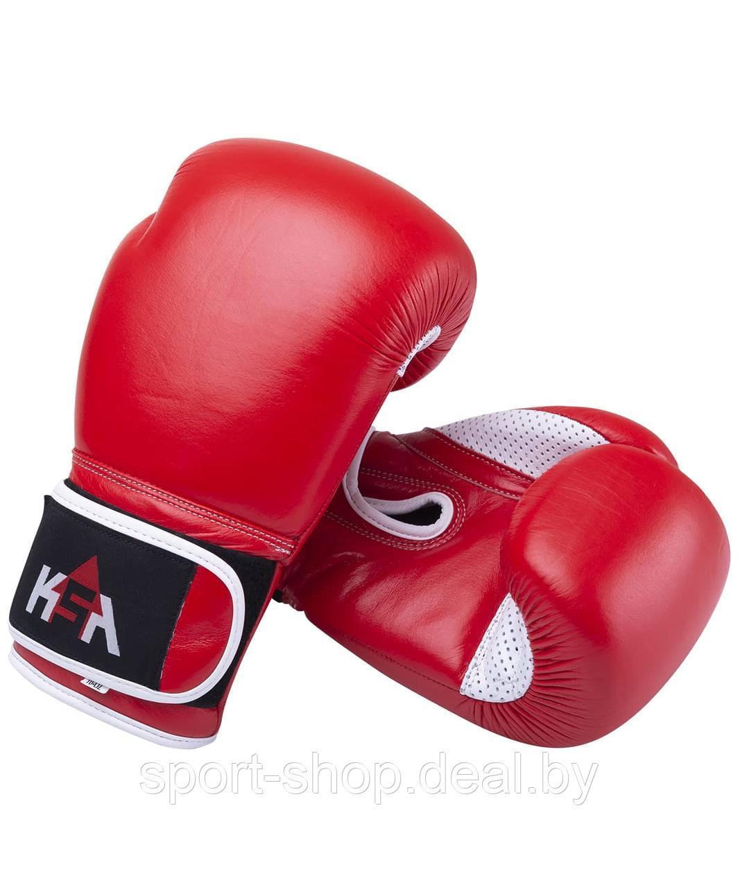 Боксерские перчатки KSA Wolf Red Кожа (12 oz),перчатки для бокса, перчатки 12 унций, перчатки боксерские - фото 1 - id-p165488031