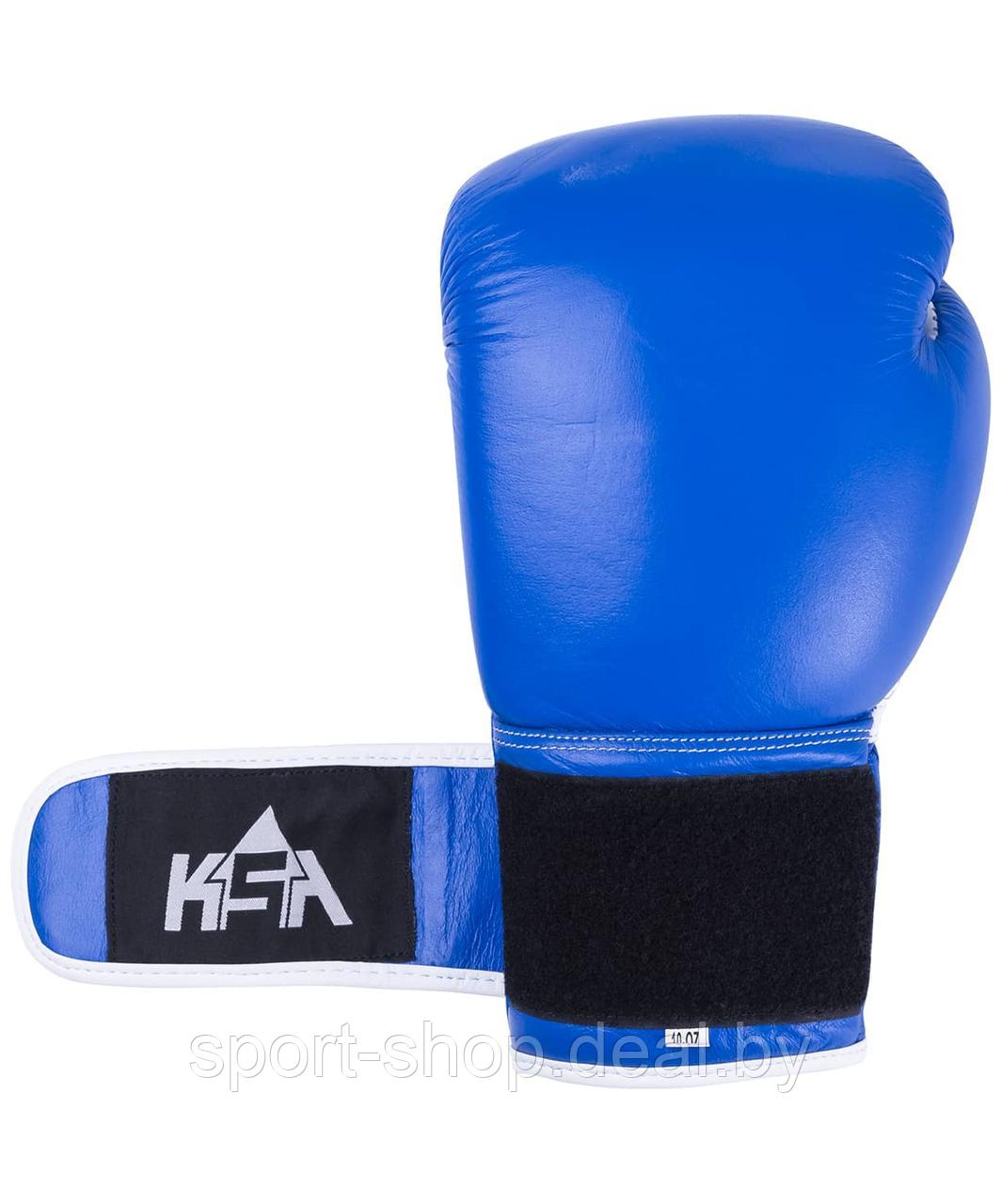 Боксерские перчатки KSA Wolf Blue Кожа (8 oz),перчатки для бокса, детские боксерские перчатки, 8 унций - фото 2 - id-p165488213