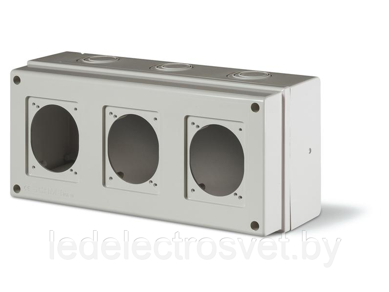 Щиток M150 под 3 встраиваемых разъема 70x87(86x104), 150x328x115, IP66 серия DOMINO