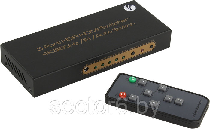 VCOM 5-port HDMI Switch (5in -> 1out, ver2.0, ПДУ) + б.п., фото 2