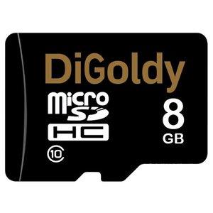 8GB microSDHC Class10 + адаптер SD Карта памяти DIGOLDY - фото 1 - id-p165352395