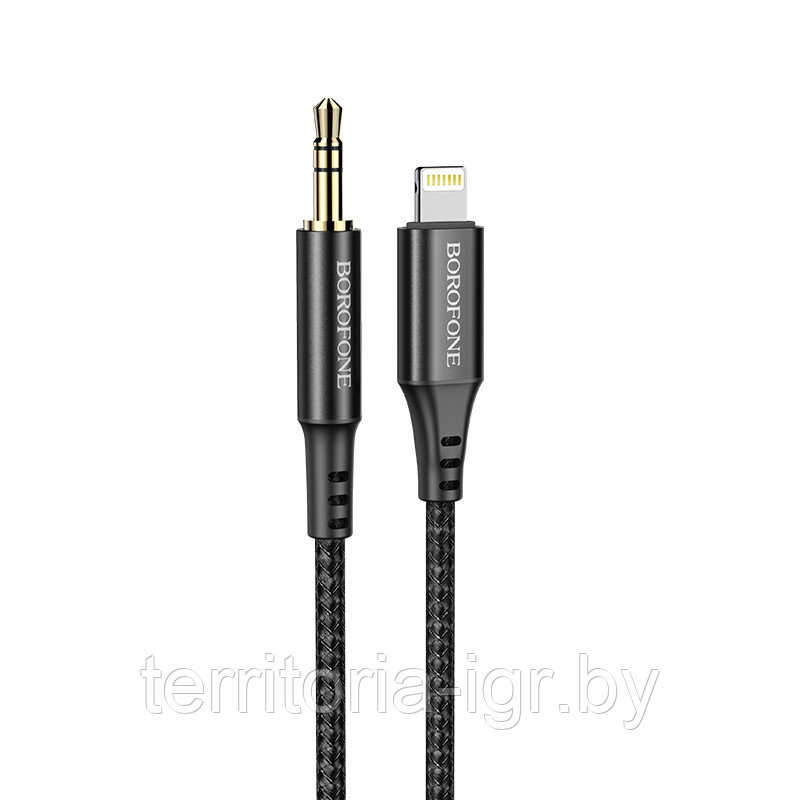 Акустический кабель Lightning - jack(M) BL7 1м. черный Borofone - фото 2 - id-p165504344