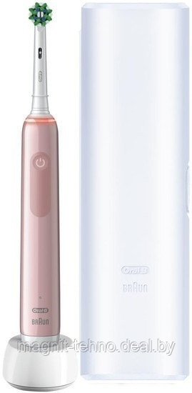 Электрическая зубная щетка Braun Oral-B Pro 3 3500 D505.513.3 CrossAction Розовый - фото 1 - id-p165504768