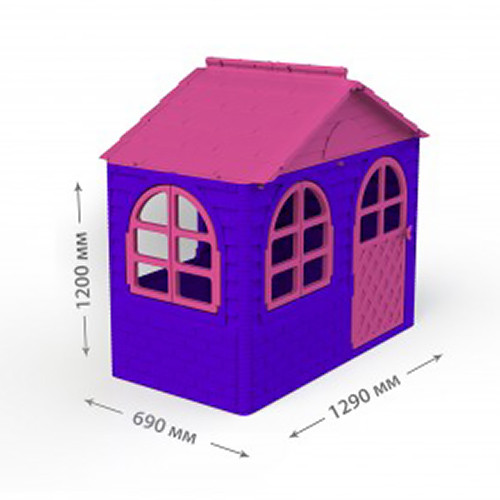 Игровой домик детский пластиковый №1 Doloni (Долони) 129-69-120 см (арт.025500/12) - фото 1 - id-p20266253