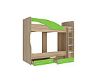 Кровать двухъярусная Мийа А - Сонома/ Зеленый, фото 2