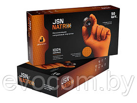 Перчатки нитриловые, р-р 8/М, оранж., уп. 25 пар,  JetaSafety (Ультрапрочные нитриловые перчатки JetaSafety