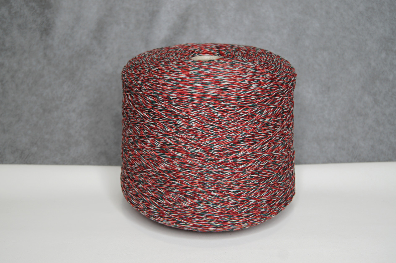 Пряжа: 100% меринос, Art: Super Soft Multicolor, New Mill, красный/лосось/белый/зеленый, 4/15 ( 375 м/100 гр.)