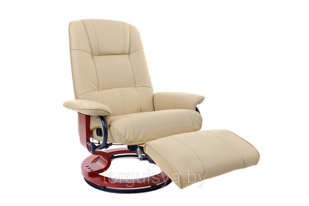 Кресло вибромассажное Calviano с подъемным пуфом и подогревом 2160 - фото 1 - id-p165624986
