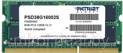 Оперативная память DDR3 Patriot PSD38G16002S - фото 1 - id-p165631061