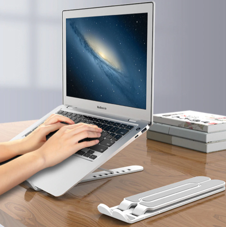 Портативная складная подставка для ноутбука, планшета или электронной книги NW-17. РОЗОВАЯ - фото 4 - id-p165662652
