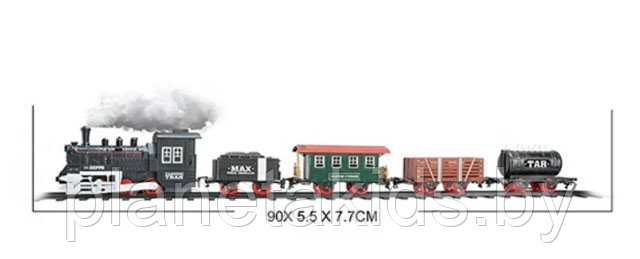Железная дорога 560 см, на батарейках, пускает дым и издает звук, арт. GY801-2 - фото 2 - id-p165671251