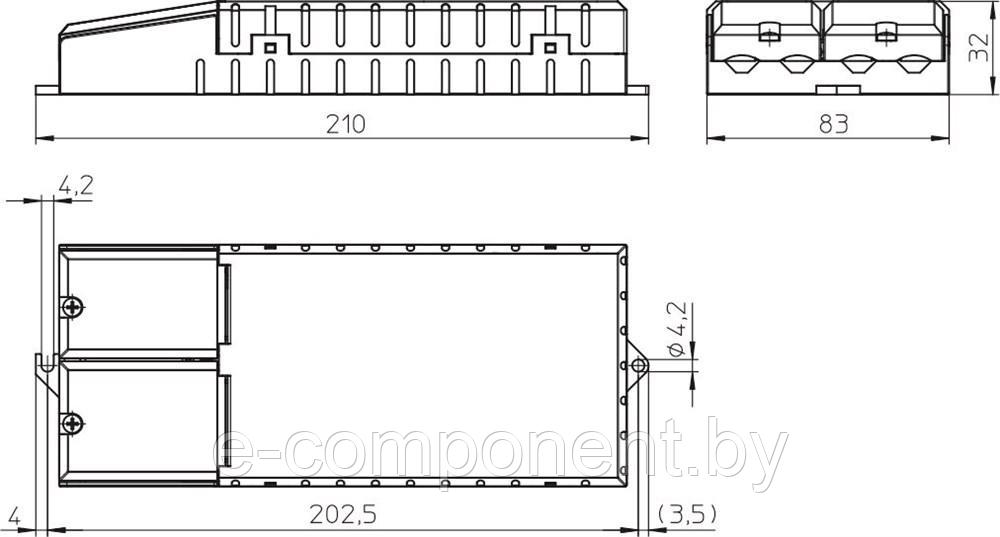 VS ECXe 1050.059 85-120V/126W 203x86x32мм - драйвер для светодиодов - фото 2 - id-p165672552