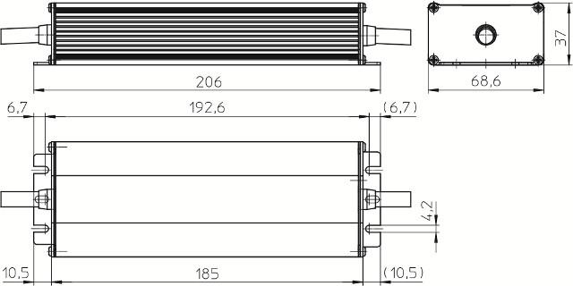 VS ECXe 2100.160 45-72V/150w IP67 206х69х37 - драйвер для светодиодов - фото 2 - id-p165672652