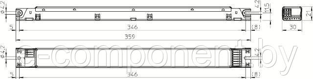 VS ECXe 700.148 350/500/700mA 40w 359x30x21 - драйвер для светодиодов - фото 2 - id-p165672673