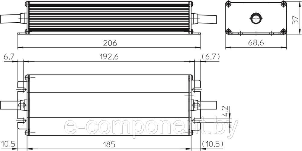 VS EDXe 1100/24.041 24V/100W ip67 200x49x33мм - драйвер для светодиодов - фото 2 - id-p165672679