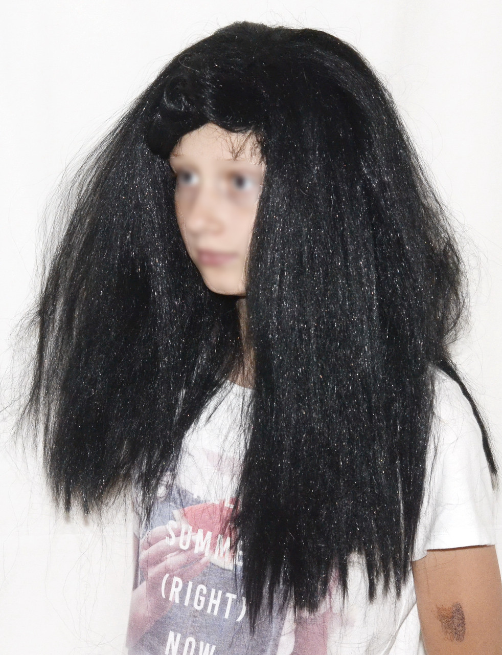 Парик карнавальный женский густой черный волос - фото 1 - id-p165674002