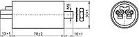 _WTB 10 мкФ &#177;5% 250V d30 l70 M8x10 (Пласт. корпус/Wago/-40C...+85C) Конденсатор, фото 2