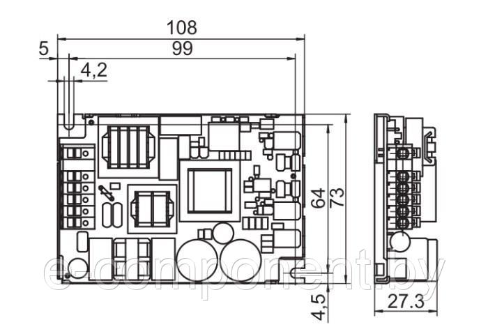 VS EHXc 35.325 198-264V 110х75х30 2,5 мм Сербия -ЭПРА - фото 3 - id-p165672823