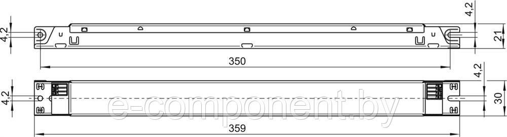 VS ELXc 235.221 (T5 2x14/21/28/35W) 359x30x21 - ЭПРА - фото 2 - id-p165672863