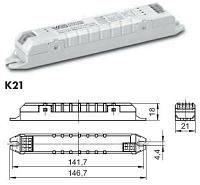 VS ELXs 126.907 (TC-TEL, 1x26W) 147,6х21х18 - ЭПРА