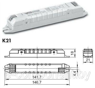 VS ELXs 126.907 (TC-TEL, 1x26W) 147,6х21х18 - ЭПРА - фото 1 - id-p165672884