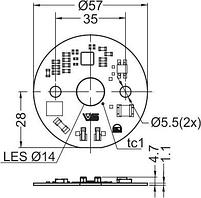 EDC57C 15W830 230В VS4 - светодиодный модуль, фото 2