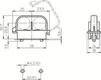 36061 VS Клипса 2G11 h21 защёлки СНЯТО, фото 2