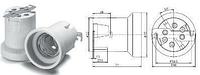 12811 532605 Патрон E40 керамический для ЛЛ и ГРЛ со стальной гильзой, с защитой лампы от самовыкручивания