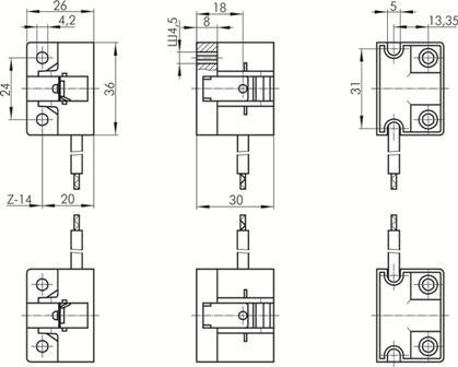 31672 VS R7S LAMPHOLDER (PPS) 5 kV - держатель для ламп вывод провода слева - фото 2 - id-p165673009
