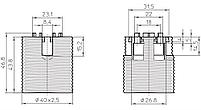 64501 VS Патрон Е27 для защитных колпачков термопласт 210&#176; белый резьба М40х2,5, фото 2