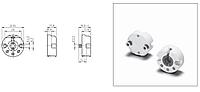 48500 VS Патрон G13 T8, T12 торцевой поворотный 2x M3 d35x14