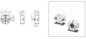 48501 VS Патрон G13 T8, T12 торцевой поворотный под M3 d35x14 с пружинами