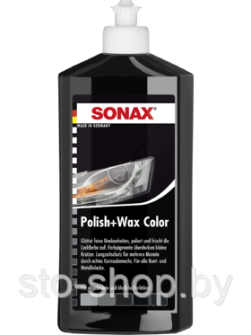 Sonax 296 100 Воск полировочный цветной черный Polish + Wax Color 500мл - фото 1 - id-p38318948