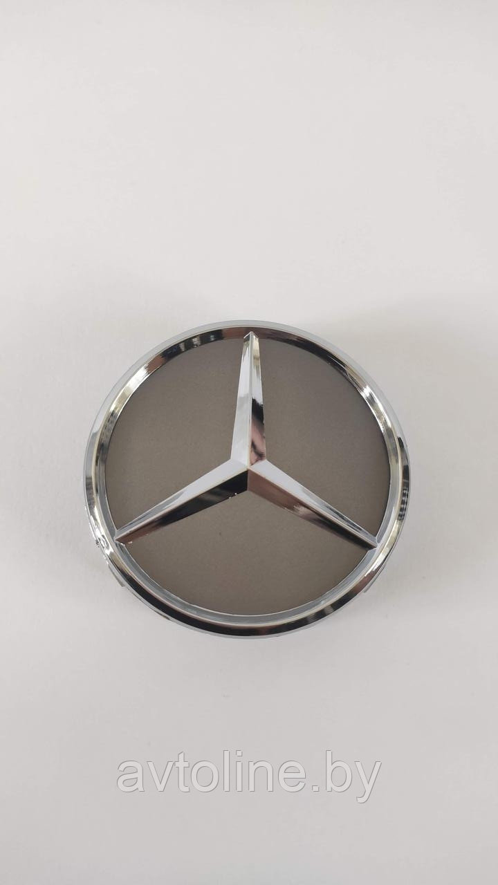 Заглушка литого диска MERCEDES 75мм графит/хром KM-004