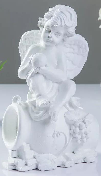 Статуэтка ангел на кувшине белый 31 см Арт. КЛ-1565 - фото 1 - id-p165698360