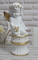 Статуэтка Ангел с Бабочкой КЛАССНЫЙ бело-золотой 47 см, Арт.КЛН-7