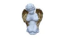 Статуэтка ангел молящийся №3 Бело-золотой 24 см кл-1616
