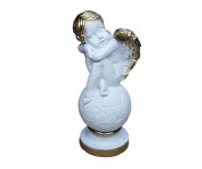 Статуэтка ангел на шаре со звездами бел/зол, арт. кэп-21632/скл-1204, 40 см - фото 1 - id-p165698466